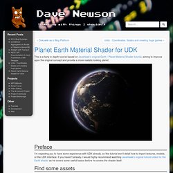 Planet Earth Material Shader for UDK - Dave Newson