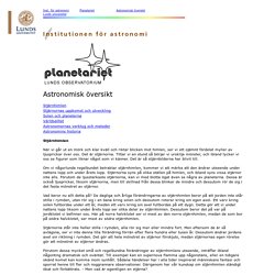 Planetariet, Astronomisk översikt