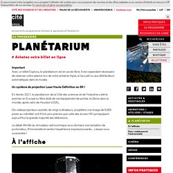 Planétarium - Activités & spectacles