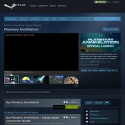 Planetary Annihilation on Steam