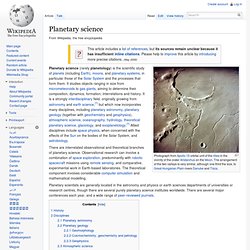 Planetary science