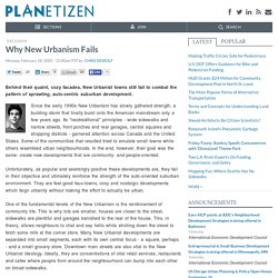 Why New Urbanism Fails