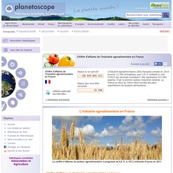 Chiffre d'affaires de l'industrie agroalimentaire en France