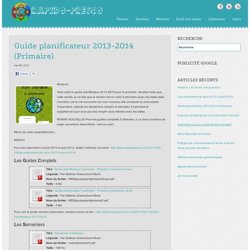 Guide planificateur 2013-2014 (Primaire)