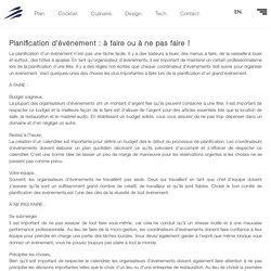 Planification d’événement : à faire ou à ne pas faire ! - Welcome To Eventure