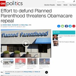 GOP announces plans to defund Planned Parenthood