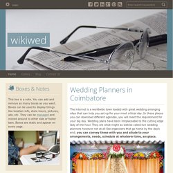 Wedding Planners in Coimbatore - wikiwed : powered by Doodlekit