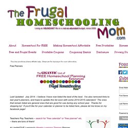 The Frugal Homeschooling Mom: The GIGANTIC List of FREE Homeschool Planning Resources