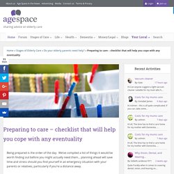 Planning ahead for elderly parents - Age Space