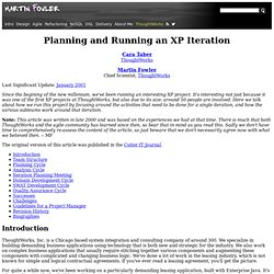 Planning and Running an XP Iteration