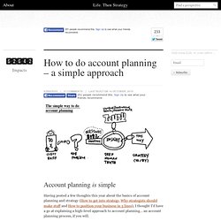 How to do account planning – a simple approach