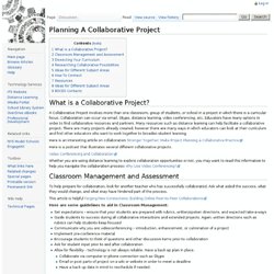 Planning A Collaborative Project