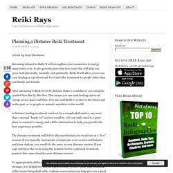 Planning a Distance Reiki Treatment