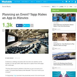 Planning an Event? Yapp Makes an App in Minutes