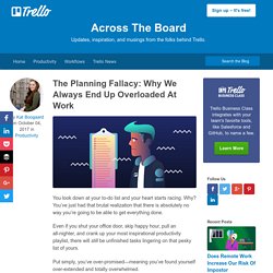 The Planning Fallacy: Why We Always End Up Overloaded At Work
