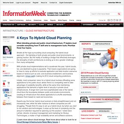 4 Keys To Hybrid Cloud Planning - Cloud-computing - Infrastructure as a Service