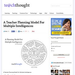 A Teacher Planning Model For Multiple Intelligences