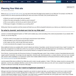 Planning Your Web site