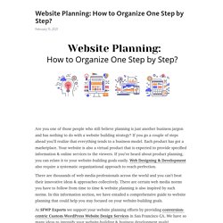 Website Planning: How to Organize One Step by Step?  – Telegraph