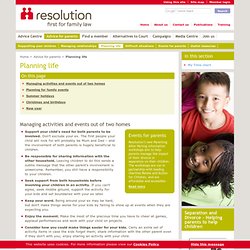 Planning life - Advice for parents - Resolution - first for family law