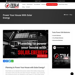 Planning to Power Your House with Solar Energy?