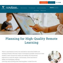 Planning for High-Quality Remote Learning