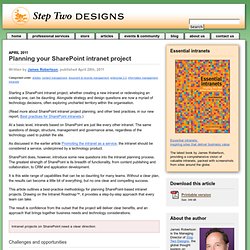 Planning your SharePoint intranet project