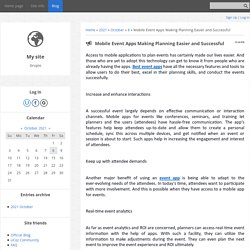 Mobile Event Apps Making Planning Easier and Successful