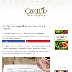 Planning Your Vegetable Garden: Seed Starting Schedule