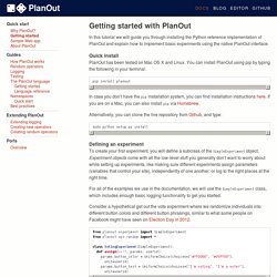Getting started with PlanOut