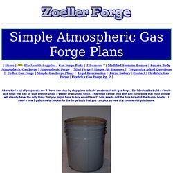 Plans to build a simple gas forge
