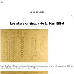 Les plans originaux de la Tour Eiffel