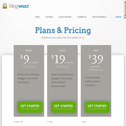 Plans & Pricing - Blogvault