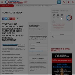 Plant Cost Index - Chemical Engineering