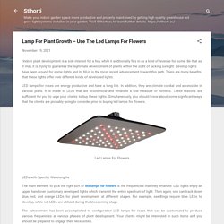 Lamp For Plant Growth – Use The Led Lamps For Flowers