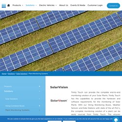 Plant Monitoring Systems: SCADA for Solar Power Plant Monitoring