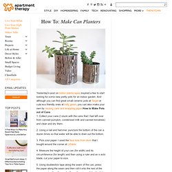 How To: Make Can Planters