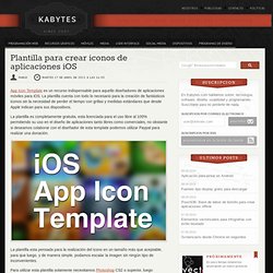 Plantilla para crear iconos de aplicaciones iOS