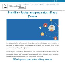 Plantilla - Sociograma para niños, niñas o jóvenes