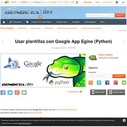 Usar plantillas con Google App Egine (Python)