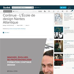 Plaquette Formation Continue - L'École de design Nantes Atlantique