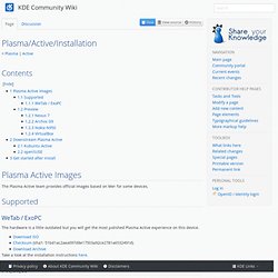 Plasma/Active/Installation - KDE Community Wiki