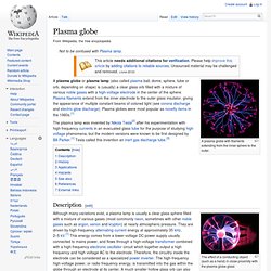 Plasma globe