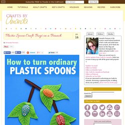 Plastic Spoon Craft: Bugs on a Branch