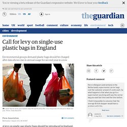Call for levy on single-use plastic bags in England