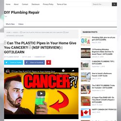 □ Can The PLASTIC Pipes in Your Home Give You CANCER?! □ (NSF INTERVIEW)