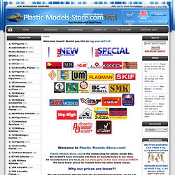 Plastic Models Store, Scale Model Kits.