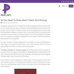 All You Need To Know About Plastic And Printing