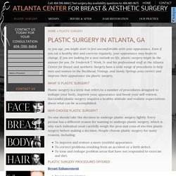 Plastic Surgery Atlanta, GA