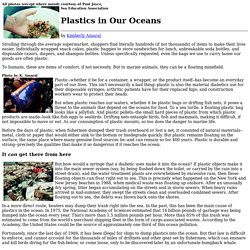 Plastics in Our Oceans